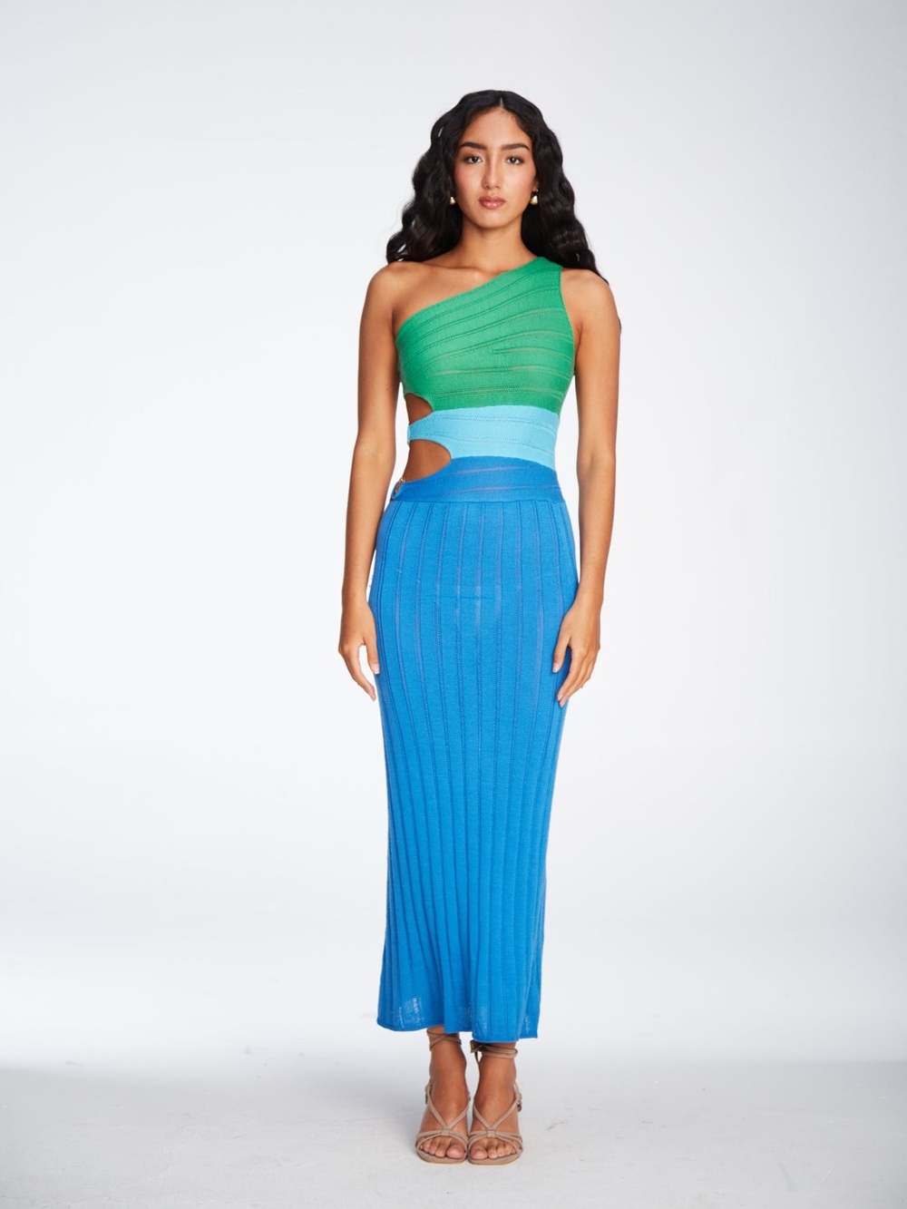 Capittana Lauren Colorblock Green & Blue Dress XS/S